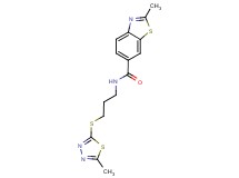 2-methyl-N-{3-[(5-methyl-1,3,4-thiadiazol-2-yl)thio]propyl}-1,3-benzothiazole-6-carboxamide