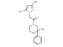 3-methyl-1-[2-(3-methyl-3-phenylpiperidin-1-yl)-2-oxoethyl]-1H-pyrazol-5-amine