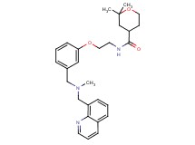 2,2-dimethyl-N-[2-(3-{[methyl(8-quinolinylmethyl)amino]methyl}phenoxy)ethyl]tetrahydro-2H-pyran-4-carboxamide