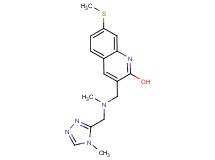 3-({methyl[(4-methyl-4H-1,2,4-triazol-3-yl)methyl]amino}methyl)-7-(methylthio)-2-quinolinol