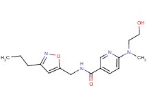 6-[(2-hydroxyethyl)(methyl)amino]-N-[(3-propylisoxazol-5-yl)methyl]nicotinamide