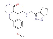 2-[1-(3-methoxybenzyl)-3-oxo-2-piperazinyl]-N-(1,4,5,6-tetrahydrocyclopenta[c]pyrazol-3-ylmethyl)acetamide