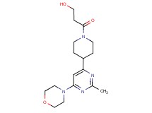 3-{4-[2-methyl-6-(4-morpholinyl)-4-pyrimidinyl]-1-piperidinyl}-3-oxo-1-propanol