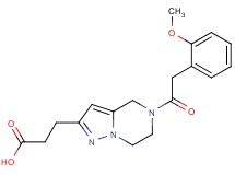 3-{5-[(2-methoxyphenyl)acetyl]-4,5,6,7-tetrahydropyrazolo[1,5-a]pyrazin-2-yl}propanoic acid