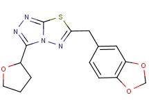 6-(1,3-benzodioxol-5-ylmethyl)-3-(tetrahydrofuran-2-yl)[1,2,4]triazolo[3,4-b][1,3,4]thiadiazole