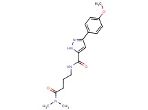 N-[4-(dimethylamino)-4-oxobutyl]-3-(4-methoxyphenyl)-1H-pyrazole-5-carboxamide