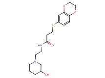 3-(2,3-dihydro-1,4-benzodioxin-6-ylthio)-N-[2-(3-hydroxypiperidin-1-yl)ethyl]propanamide