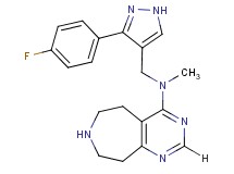 N-{[3-(4-fluorophenyl)-1H-pyrazol-4-yl]methyl}-N-methyl-6,7,8,9-tetrahydro-5H-pyrimido[4,5-d]azepin-4-amine