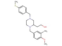 2-{1-(4-methoxy-3-methylbenzyl)-4-[4-(methylthio)benzyl]-2-piperazinyl}ethanol