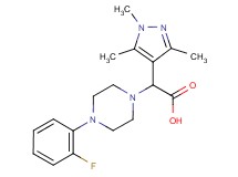 [4-(2-fluorophenyl)piperazin-1-yl](1,3,5-trimethyl-1H-pyrazol-4-yl)acetic acid