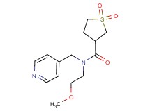 N-(2-methoxyethyl)-N-(pyridin-4-ylmethyl)tetrahydrothiophene-3-carboxamide 1,1-dioxide