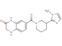 7-{[3-(1-methyl-1H-imidazol-2-yl)-1-piperidinyl]carbonyl}-3,4-dihydro-2(1H)-quinoxalinone