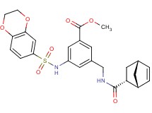 methyl 3-({[(1R*,2R*,4R*)-bicyclo[2.2.1]hept-5-en-2-ylcarbonyl]amino}methyl)-5-[(2,3-dihydro-1,4-benzodioxin-6-ylsulfonyl)amino]benzoate