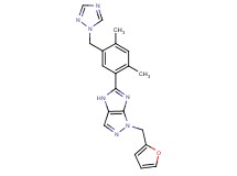 5-[2,4-dimethyl-5-(1H-1,2,4-triazol-1-ylmethyl)phenyl]-1-(2-furylmethyl)-1,4-dihydroimidazo[4,5-c]pyrazole trifluoroacetate