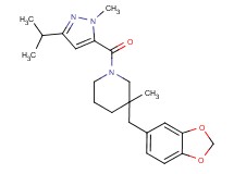 3-(1,3-benzodioxol-5-ylmethyl)-1-[(3-isopropyl-1-methyl-1H-pyrazol-5-yl)carbonyl]-3-methylpiperidine
