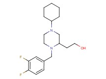 2-[4-cyclohexyl-1-(3,4-difluorobenzyl)-2-piperazinyl]ethanol