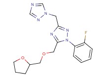 1-(2-fluorophenyl)-5-[(tetrahydrofuran-2-ylmethoxy)methyl]-3-(1H-1,2,4-triazol-1-ylmethyl)-1H-1,2,4-triazole