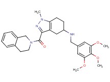 3-(3,4-dihydro-2(1H)-isoquinolinylcarbonyl)-1-methyl-N-(3,4,5-trimethoxybenzyl)-4,5,6,7-tetrahydro-1H-indazol-5-amine