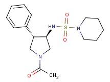 N-[(3R*,4S*)-1-acetyl-4-phenyl-3-pyrrolidinyl]-1-piperidinesulfonamide