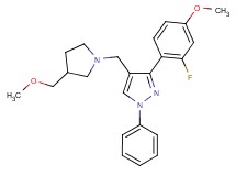 3-(2-fluoro-4-methoxyphenyl)-4-{[3-(methoxymethyl)-1-pyrrolidinyl]methyl}-1-phenyl-1H-pyrazole