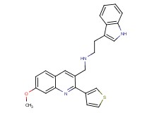 2-(1H-indol-3-yl)-N-{[7-methoxy-2-(3-thienyl)-3-quinolinyl]methyl}ethanamine