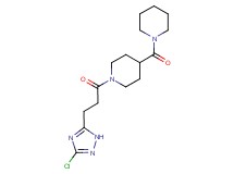 1-[3-(3-chloro-1H-1,2,4-triazol-5-yl)propanoyl]-4-(1-piperidinylcarbonyl)piperidine