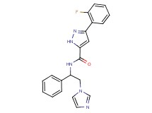 3-(2-fluorophenyl)-N-[2-(1H-imidazol-1-yl)-1-phenylethyl]-1H-pyrazole-5-carboxamide
