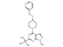 6-tert-butyl-1-methyl-4-[4-(3-pyridinylmethoxy)-1-piperidinyl]-1H-pyrazolo[3,4-d]pyrimidine