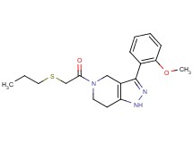 3-(2-methoxyphenyl)-5-[(propylthio)acetyl]-4,5,6,7-tetrahydro-1H-pyrazolo[4,3-c]pyridine