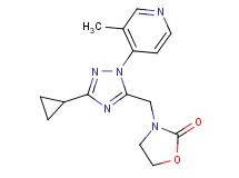 3-{[3-cyclopropyl-1-(3-methylpyridin-4-yl)-1H-1,2,4-triazol-5-yl]methyl}-1,3-oxazolidin-2-one