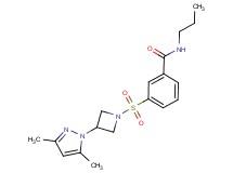 3-{[3-(3,5-dimethyl-1H-pyrazol-1-yl)azetidin-1-yl]sulfonyl}-N-propylbenzamide