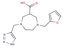 1-(2-furylmethyl)-4-(1H-1,2,3-triazol-4-ylmethyl)-1,4-diazepane-6-carboxylic acid