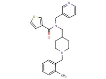 N-{[1-(2-methylbenzyl)-4-piperidinyl]methyl}-N-(3-pyridinylmethyl)-3-thiophenecarboxamide