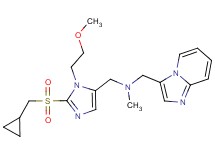 1-[2-[(cyclopropylmethyl)sulfonyl]-1-(2-methoxyethyl)-1H-imidazol-5-yl]-N-(imidazo[1,2-a]pyridin-3-ylmethyl)-N-methylmethanamine
