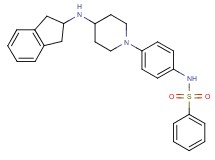 N-{4-[4-(2,3-dihydro-1H-inden-2-ylamino)-1-piperidinyl]phenyl}benzenesulfonamide