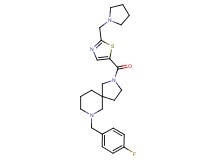 7-(4-fluorobenzyl)-2-{[2-(1-pyrrolidinylmethyl)-1,3-thiazol-5-yl]carbonyl}-2,7-diazaspiro[4.5]decane