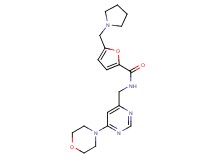 N-{[6-(4-morpholinyl)-4-pyrimidinyl]methyl}-5-(1-pyrrolidinylmethyl)-2-furamide