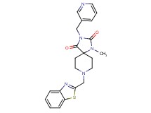 8-(1,3-benzothiazol-2-ylmethyl)-1-methyl-3-(3-pyridinylmethyl)-1,3,8-triazaspiro[4.5]decane-2,4-dione