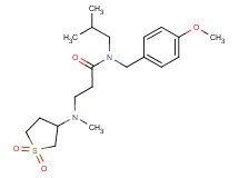 3-[(1,1-dioxidotetrahydro-3-thienyl)(methyl)amino]-N-isobutyl-N-(4-methoxybenzyl)propanamide