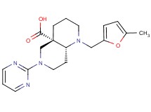 (4aS*,8aR*)-1-[(5-methyl-2-furyl)methyl]-6-(2-pyrimidinyl)octahydro-1,6-naphthyridine-4a(2H)-carboxylic acid