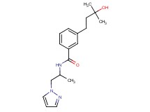 3-(3-hydroxy-3-methylbutyl)-N-[1-methyl-2-(1H-pyrazol-1-yl)ethyl]benzamide