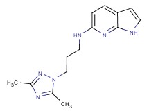 N-[3-(3,5-dimethyl-1H-1,2,4-triazol-1-yl)propyl]-1H-pyrrolo[2,3-b]pyridin-6-amine