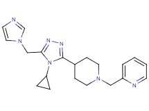 2-({4-[4-cyclopropyl-5-(1H-imidazol-1-ylmethyl)-4H-1,2,4-triazol-3-yl]piperidin-1-yl}methyl)pyridine
