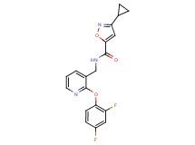 3-cyclopropyl-N-{[2-(2,4-difluorophenoxy)pyridin-3-yl]methyl}isoxazole-5-carboxamide