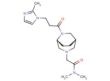 N,N-dimethyl-2-{(1S*,5R*)-6-[3-(2-methyl-1H-imidazol-1-yl)propanoyl]-3,6-diazabicyclo[3.2.2]non-3-yl}acetamide