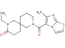2-ethyl-8-[(6-methylimidazo[2,1-b][1,3]thiazol-5-yl)carbonyl]-2,8-diazaspiro[5.5]undecan-3-one