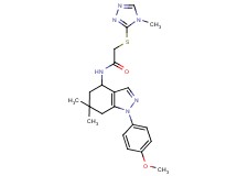 N-[1-(4-methoxyphenyl)-6,6-dimethyl-4,5,6,7-tetrahydro-1H-indazol-4-yl]-2-[(4-methyl-4H-1,2,4-triazol-3-yl)thio]acetamide