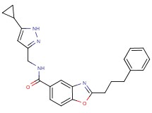 N-[(5-cyclopropyl-1H-pyrazol-3-yl)methyl]-2-(3-phenylpropyl)-1,3-benzoxazole-5-carboxamide