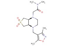 2-[(4aR*,7aS*)-4-[(3,5-dimethylisoxazol-4-yl)methyl]-6,6-dioxidohexahydrothieno[3,4-b]pyrazin-1(2H)-yl]-N,N-dimethylacetamide