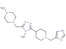 1-({5-[1-(1H-imidazol-4-ylmethyl)piperidin-4-yl]-4-methyl-4H-1,2,4-triazol-3-yl}methyl)-4-methylpiperazine